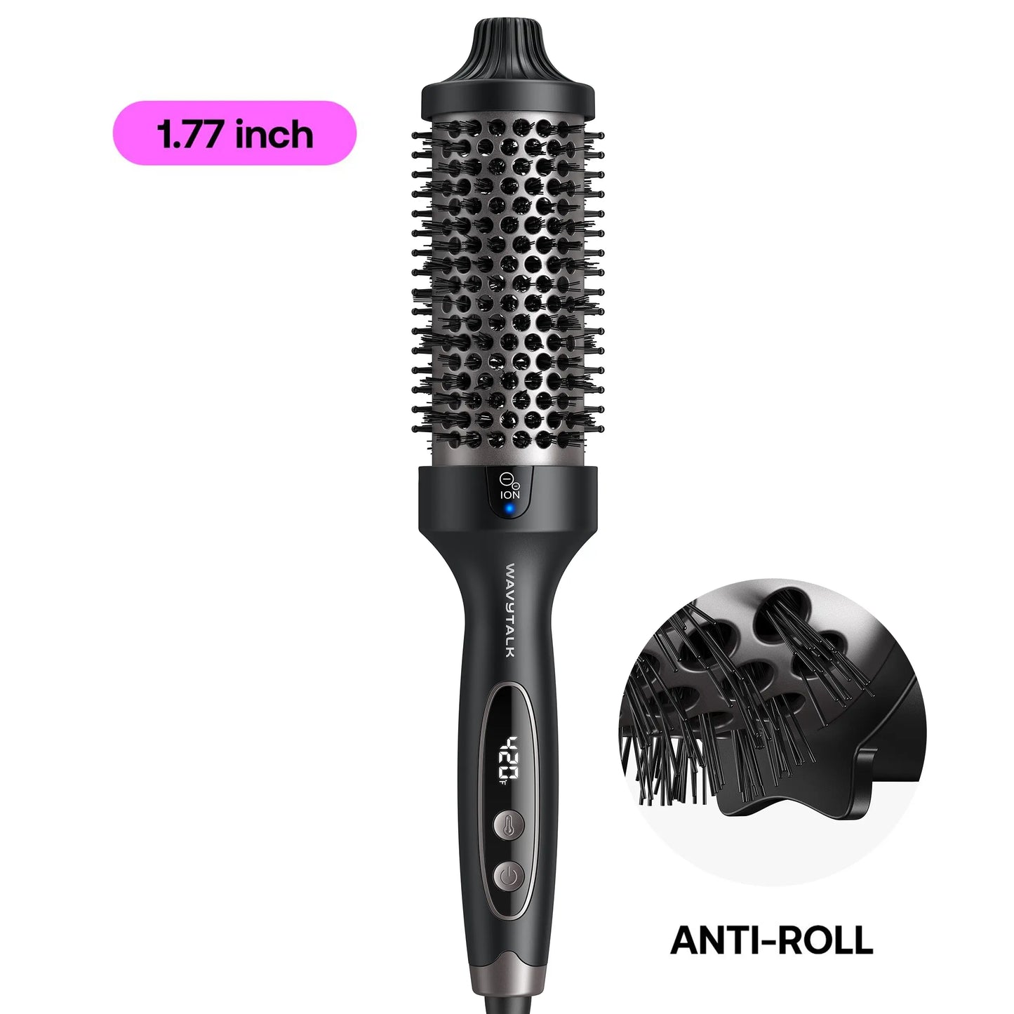 Wavytalk Blowout Boost VIP Volume Festival Bundle, Thermal Brush 1.5 Inch for Blowout Look, Tourmaline Ceramic Negative Ion Technology, 5 Temperature Settings Dual Voltage