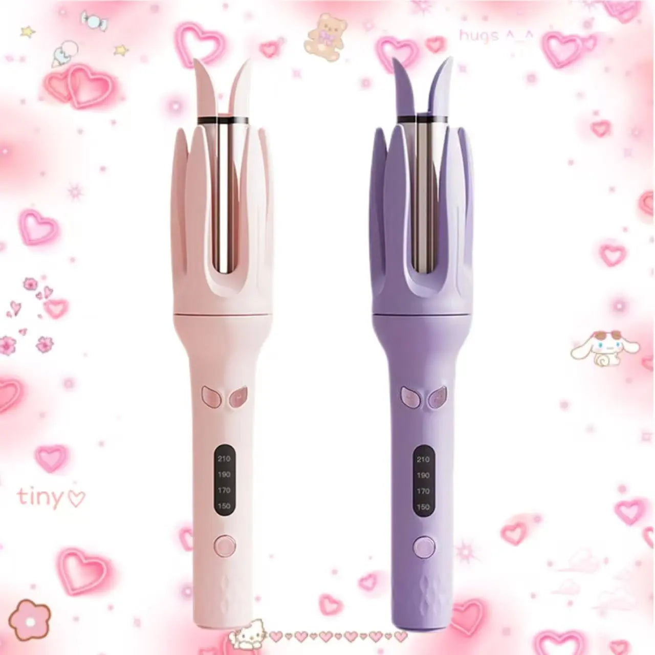 Automatic Hair Curler,Automatic Curling Iron with 4 Temperatures,Dual Voltage Rotating Curling Iron with Fast Heating and Auto Shut-Off,Hair Styling Tools for Home,Best Valentine'S Day Gift