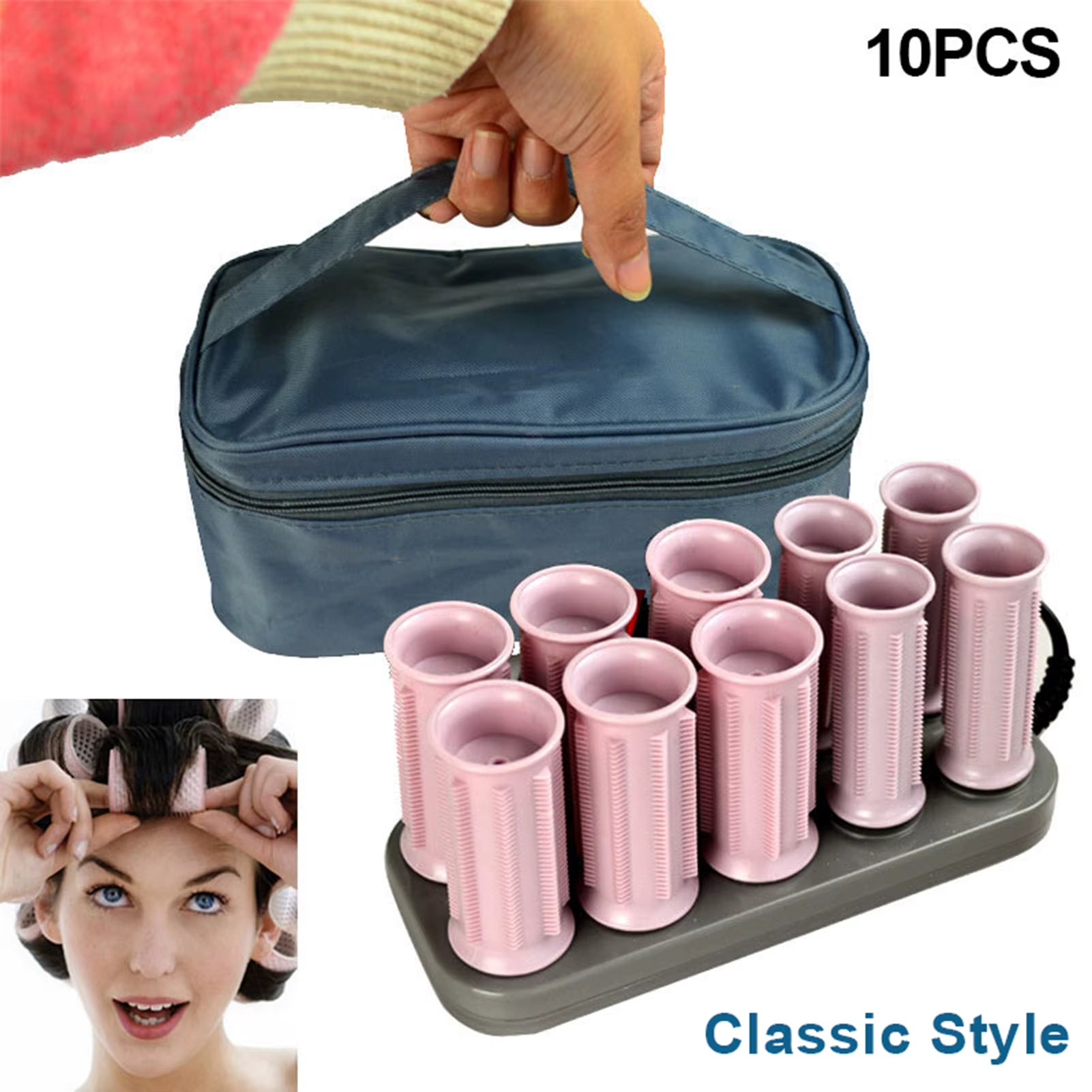 Electric Hair Curlers with Bag (10 Rollers)