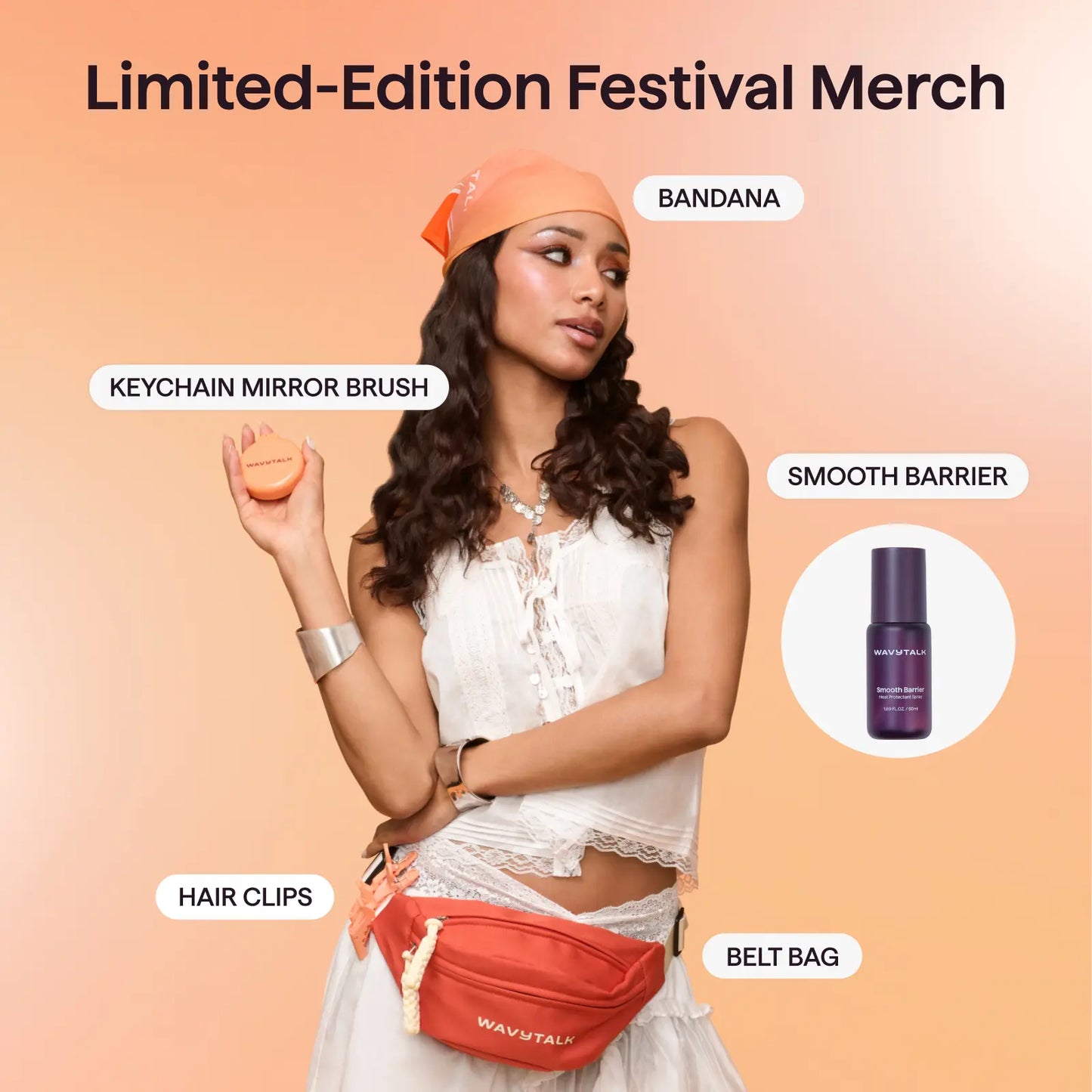 Wavytalk Blowout Boost VIP Volume Festival Bundle, Thermal Brush 1.5 Inch for Blowout Look, Tourmaline Ceramic Negative Ion Technology, 5 Temperature Settings Dual Voltage