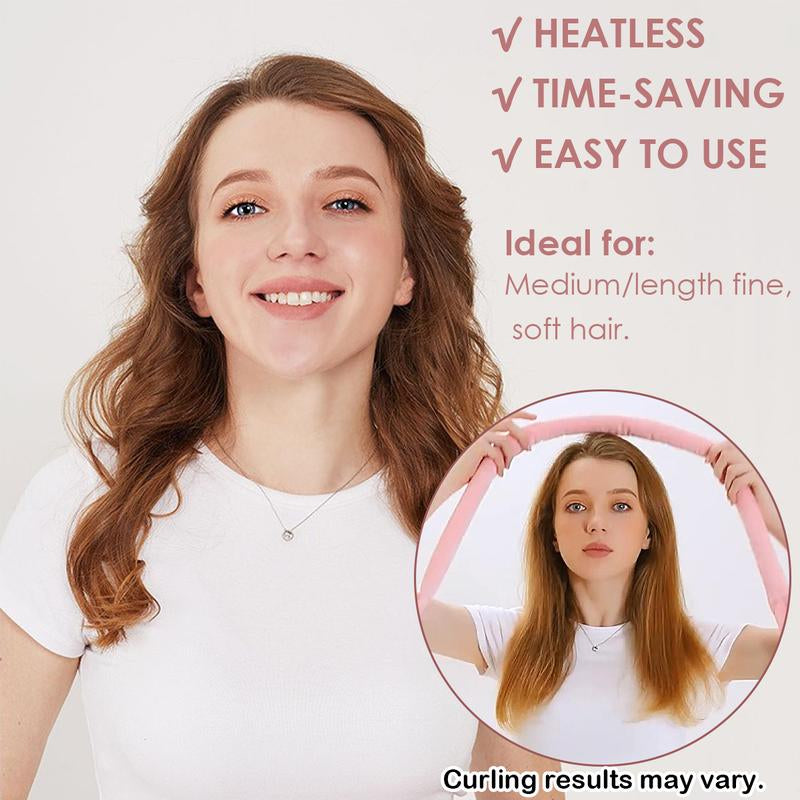 Heatless Curls No Heat Curling Rod, Velvet Hair Curlers to Sleep in Satin Bonnet Curl Styling Kit for Long Medium Hair, Soft Hair Curlers
