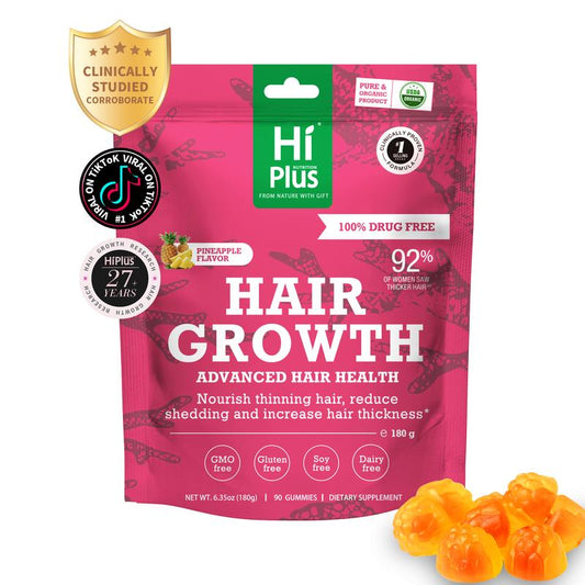 45-Day Supply | Hiplus Hair Growth Accelerator – Beauty Vitamin | for Thicker Hair, Nourishes Thinning & Loss, Collagen, Biotin | Clinically Proven, Dermatologist Recommended