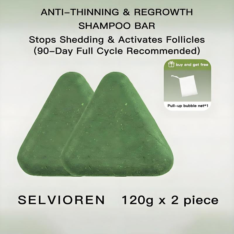 Selvioren 12-Herb Regrowth Bar | Valentine'S Gift for Wife | Stop Postpartum Shedding & Thinning Hair | Cedarwood & Usma Grass for Density | Sulfate-Free Volumizing Soap | Natural Thickening Treatment for Weak Hair | Stronger Follicles