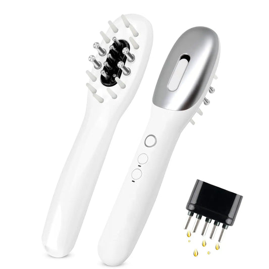 3-in-1 Red-Blue Light Hair Growth Comb w/ Oil Dispenser