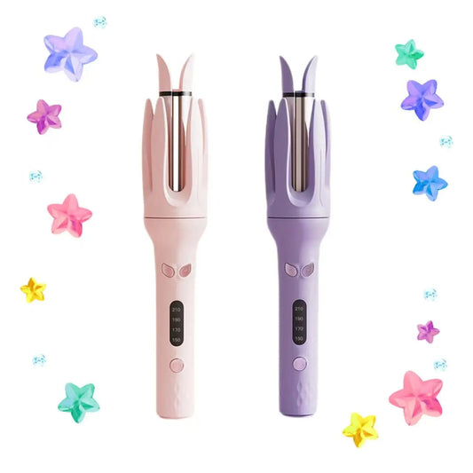 Automatic Hair Curler,Automatic Curling Iron with 4 Temperatures,Dual Voltage Rotating Curling Iron with Fast Heating and Auto Shut-Off,Hair Styling Tools for Home,Best Valentine'S Day Gift