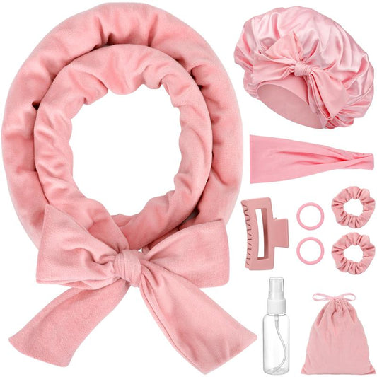Heatless Curls No Heat Curling Rod, Velvet Hair Curlers to Sleep in Satin Bonnet Curl Styling Kit for Long Medium Hair, Soft Hair Curlers