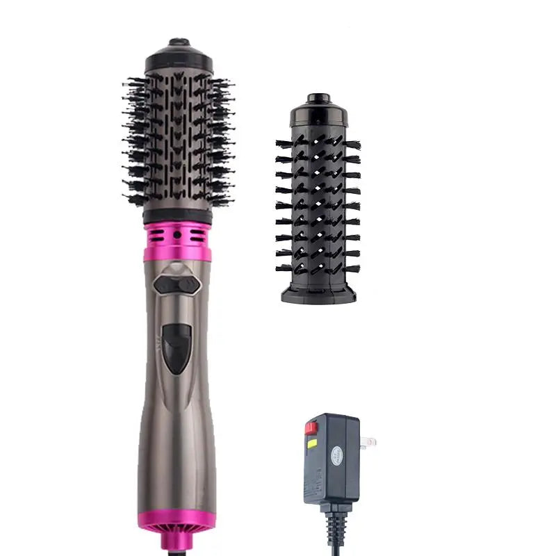 2 in 1 Hair Dryer Brush with Replacement Head, 1 Set Hot & Cold Air Automatic Rotating Hair Styling Brush, Professional Hair Styling Tool, Hair Styler for Women
