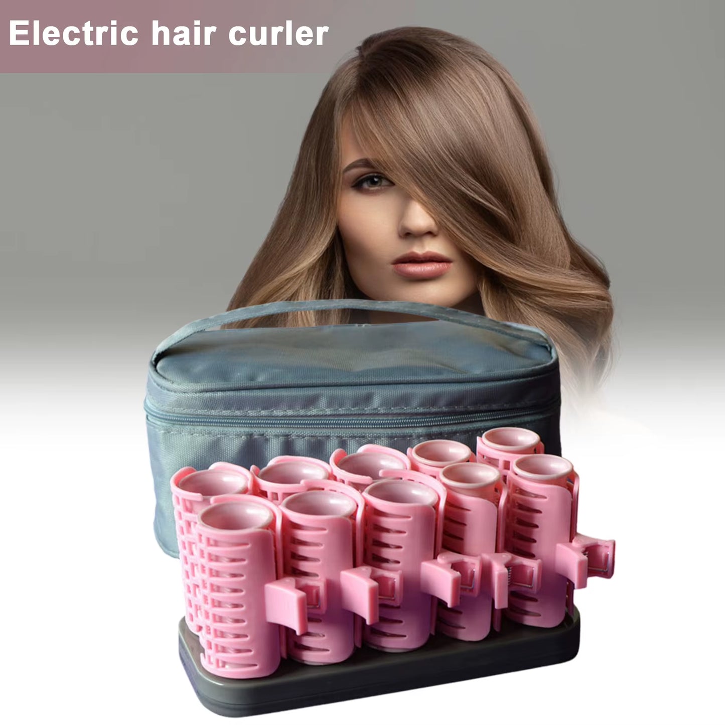 Electric Hair Curlers with Bag (10 Rollers)