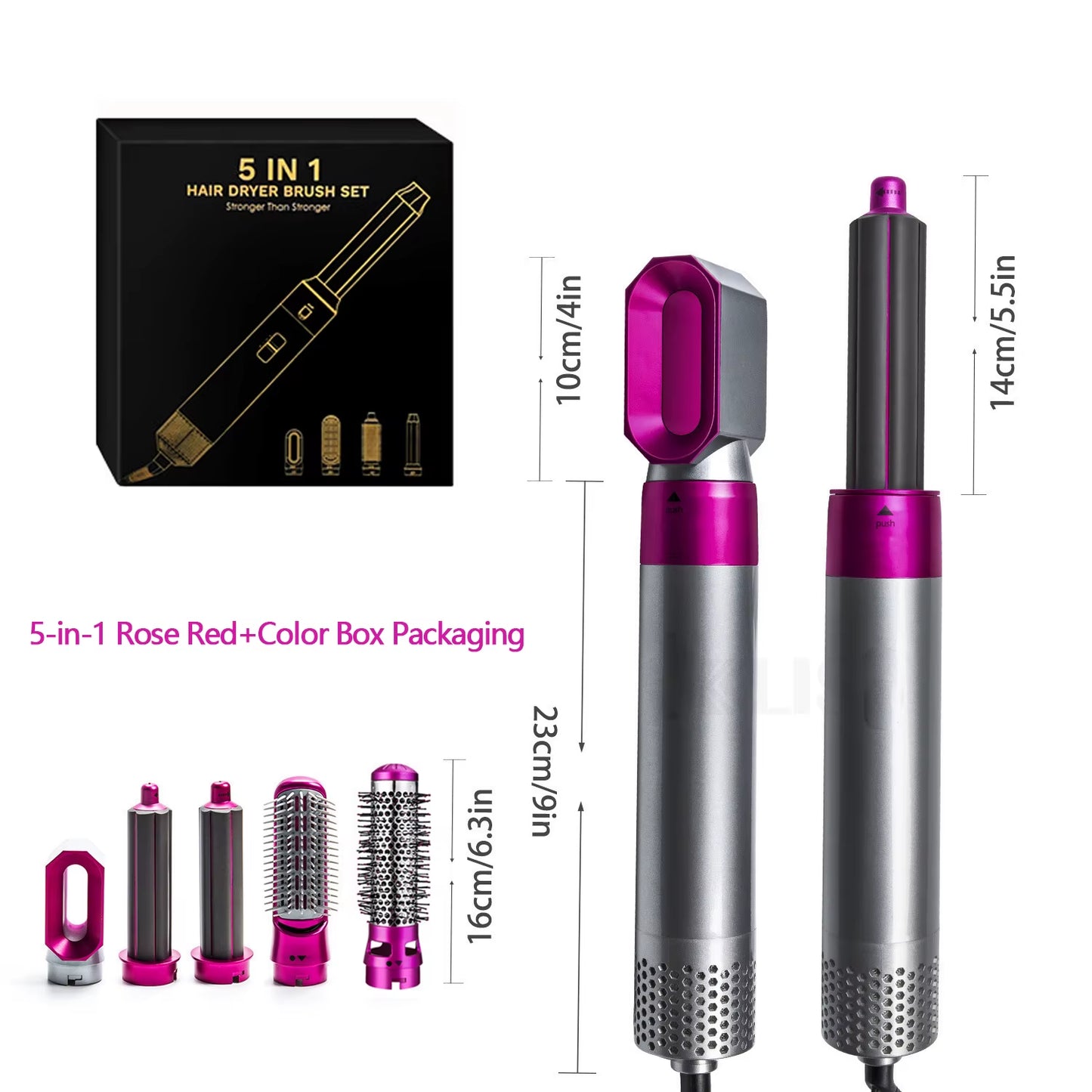 Professional 5 in 1 Hair Dryer Hot Air Comb Curler for Dyson Airwrap Hair Dryer Styling Tool Hair Straightener Hairdressing Tool