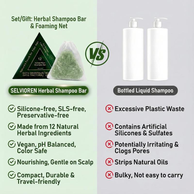 Selvioren 12-Herb Regrowth Bar | Valentine'S Gift for Wife | Stop Postpartum Shedding & Thinning Hair | Cedarwood & Usma Grass for Density | Sulfate-Free Volumizing Soap | Natural Thickening Treatment for Weak Hair | Stronger Follicles