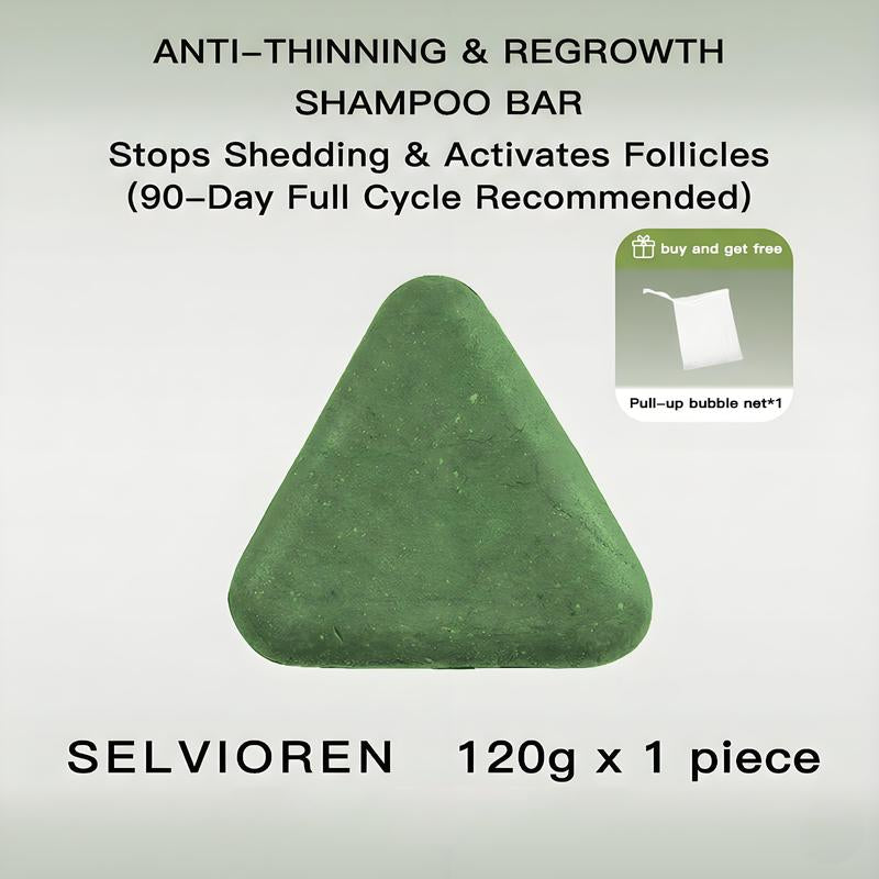 Selvioren 12-Herb Regrowth Bar | Valentine'S Gift for Wife | Stop Postpartum Shedding & Thinning Hair | Cedarwood & Usma Grass for Density | Sulfate-Free Volumizing Soap | Natural Thickening Treatment for Weak Hair | Stronger Follicles