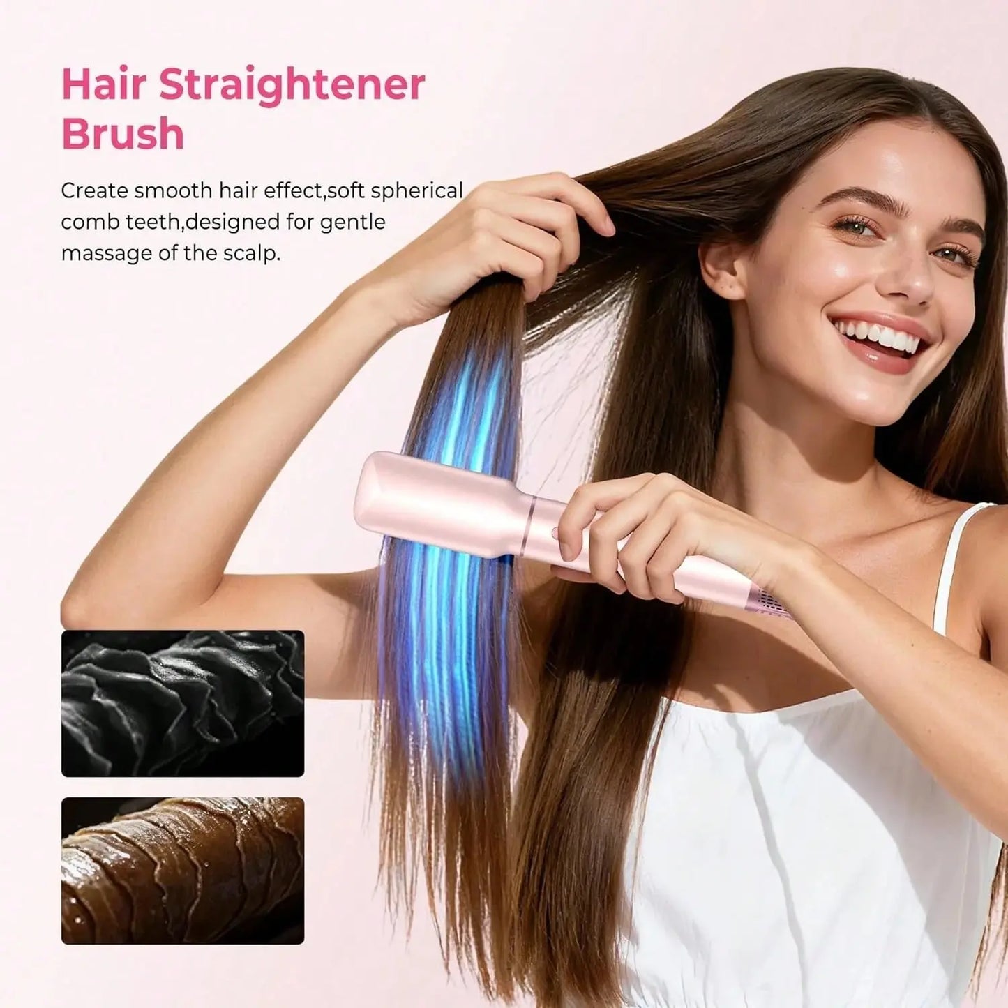 Hair Styler 5 in 1, Magic Hairstyler, Hair Dryer Brush for Hair Styling, Hot Air Brush for Volumizing, Hair Wrap Dryer Set with Detachable Heads Comb, Hair Styling Tools for Drying Curling Straightening