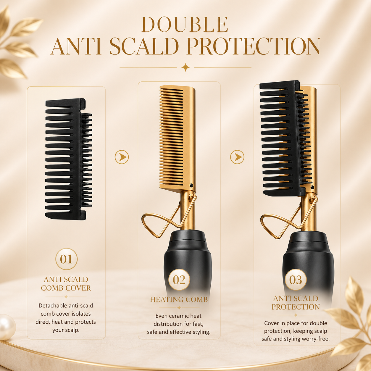 Hot Comb Press Hair Straightener