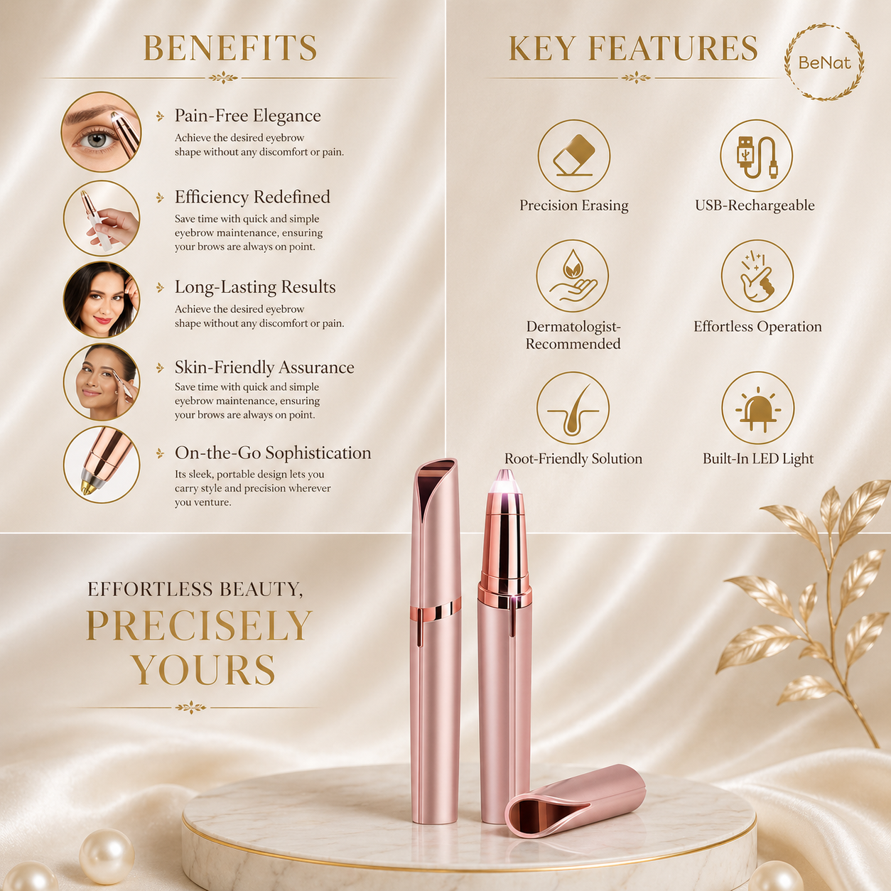 Rechargeable Portable Eyebrow Hair Remover